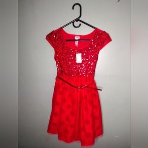 Holiday Dress With Belt •10 • Justice